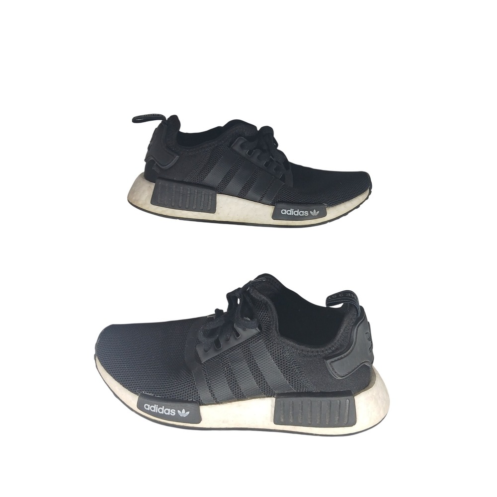 Adidas NMD R1 Sneakers 4.5Y 6 Women Black White Athleisure Streetwear FW0400